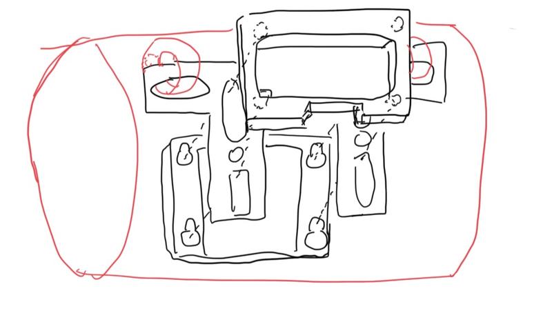 Basil Klickfix Adapter PlateにL字形状の金具を組み合わせてバッグを固定する図